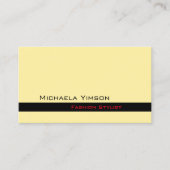 Modern Cream and Black met Photo Professional Visitekaartje (Voorkant)