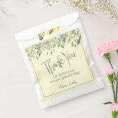 Modern Cream and Eucalyptus Wedding Favor Bag Bedankzakje (Gezegeld)