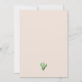 Modern Cream Beige Cactus Birthday Party Kaart (Achterkant)