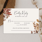 Modern Cream Boho Minimalistische Script Wedding RSVP Kaartje