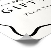 Modern Cream en Black Wavy Lijst Kaarten en gesche Poster (Hoek)