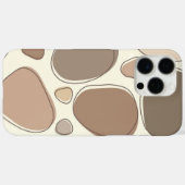 Modern Cream en Brown Abstract Stones Case-Mate iPhone Case (Achterkant (horizontaal))