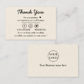 Modern Cream en goud Visitekaartje (Voorkant / Achterkant)