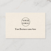 Modern Cream en goud Visitekaartje (Achterkant)