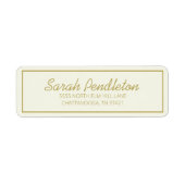 Modern Cream Gold-script Etiket (Voorkant)