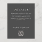 Modern Cream Grey Monogram Mix Match Bruiloft Informatiekaartje (Voorkant)