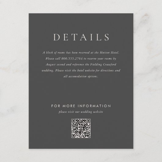 Modern Cream Grey Monogram Mix Match Bruiloft Informatiekaartje (Voorkant)