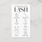 Modern Cream Lash Extensions Aftercare Salon Logo Visitekaartje (Voorkant)