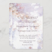 Modern Cream Painted Romantic Wedding Invitation Kaart (Voorkant / Achterkant)