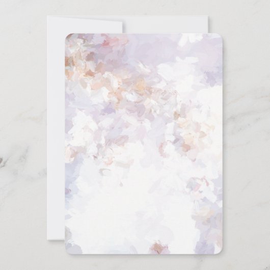 Modern Cream Painted Romantic Wedding Invitation Kaart (Achterkant)