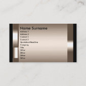 Modern Cream Professional Elegant Visitekaartje (Achterkant)