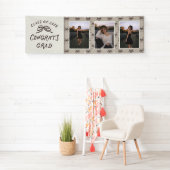 Modern Cream Taupe Bows 3 Photo Graduation Spandoek (Insitu)