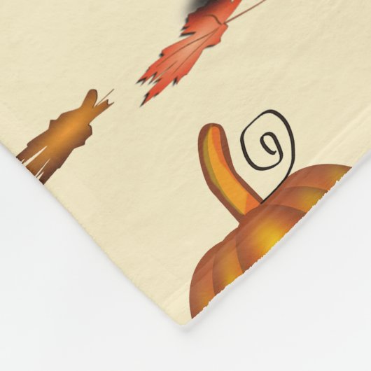 Modern Cream | THANKSGIVING | Pompoen Fleece Deken (Hoek)