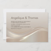 Modern Cream Wedding Kaart (Voorkant)