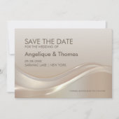Modern Cream Wedding Save the Date (Voorkant)