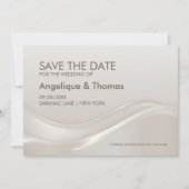 Modern Cream Wedding Save the Date (Voorkant)