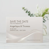 Modern Cream Wedding Save the Date (Staand voorkant)