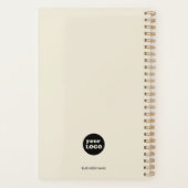 Modern Creamy White Custom Business Logo Planner (Achterkant)
