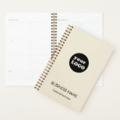 Modern Creamy White Custom Business Logo Planner (Display)
