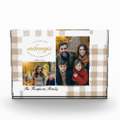 Modern Create your own Beige Family Photo Fotoblokken (Voorkant)