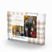 Modern Create your own Beige Family Photo Fotoblokken (Rechts)