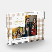 Modern Create your own Beige Family Photo Fotoblokken (Links)
