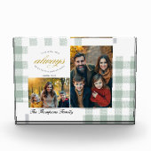 Modern Create your own Sage Green Family Photo Fotoblokken (Voorkant)