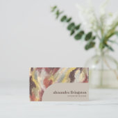 Modern Creatief Abstract Aards Bruin Professioneel Visitekaartje (Staand voorkant)