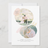 Modern Creatief Abstract sparen de Foto van de Dat Save The Date (Voorkant)