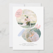Modern Creatief Abstract sparen de Foto van de Dat Save The Date (Voorkant)