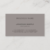 Modern Creatief Eenvoudig Ontwerp Trendy Bruin Visitekaartje (Achterkant)