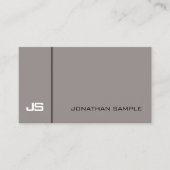 Modern Creatief Eenvoudig Ontwerp Trendy Bruin Visitekaartje (Voorkant)