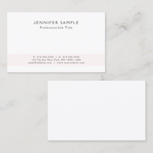 Modern creatief elegant professioneel eenvoudig on visitekaartje (Voorkant / Achterkant)