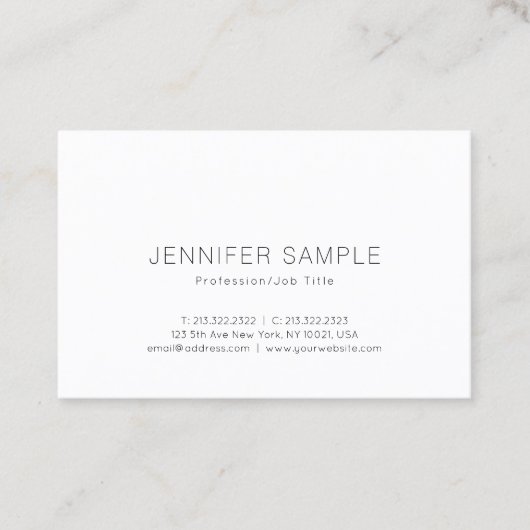 Modern creatief, minimaal professioneel ontwerp visitekaartje (Voorkant)