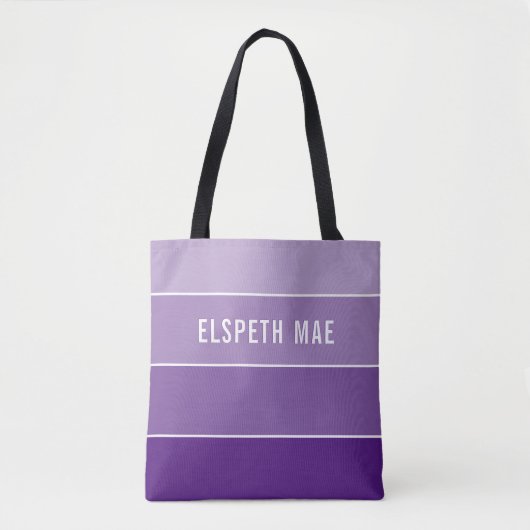 MODERN creatief ombre gradiënt violet paarse Tote Bag (Voorkant)