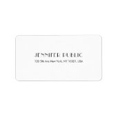 Modern creatief ontwerp Trendy witte Sjabloon Etiket (Voorkant)