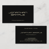 Modern Creatief Professioneel Elegant Eenvoudig Zw Visitekaartje (Voorkant / Achterkant)