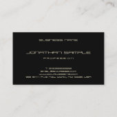 Modern Creatief Professioneel Elegant Eenvoudig Zw Visitekaartje (Achterkant)