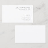 Modern Creatief Slank Ontwerp Duidelijk Wit Grafis Visitekaartje (Voorkant / Achterkant)