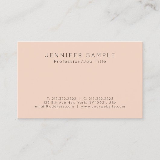 Modern creatief stijlvol, professioneel, schoon on visitekaartje (Voorkant)