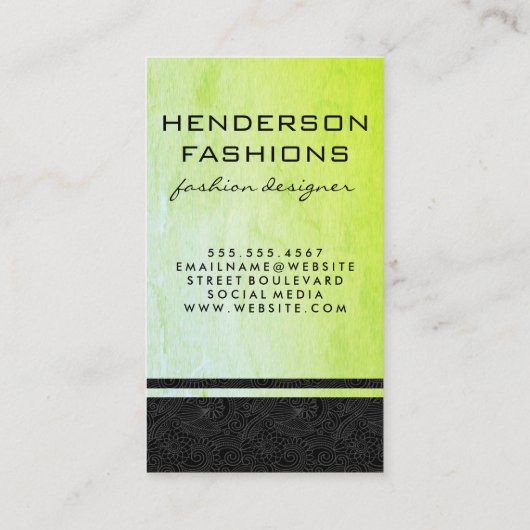 Modern Creatief Visitekaartje (Achterkant)