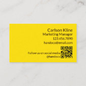 Modern Creative Bold QR Code Visitekaartje (Achterkant)