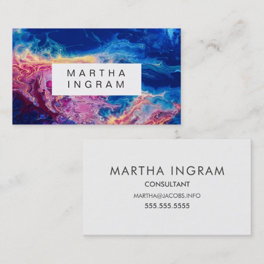 Modern Creative Design Abstract Galaxy Visitekaartje (Voorkant / Achterkant)