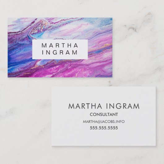 Modern Creative Design Paars Galaxy Abstract Visitekaartje (Voorkant / Achterkant)