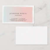 Modern Creative Graphic Design Trendy Plain Visitekaartje (Voorkant / Achterkant)