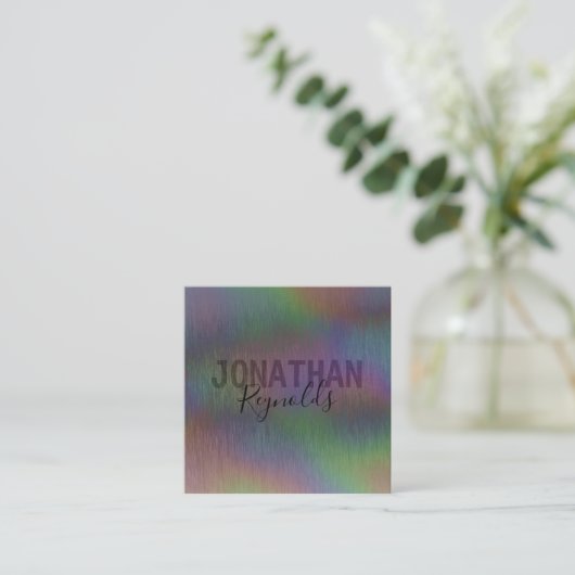 Modern Creative Holographic Metal - Visitekaartje (Staand voorkant)