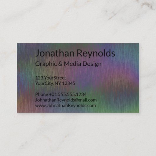 Modern Creative Holographic Metal - Visitekaartje (Achterkant)