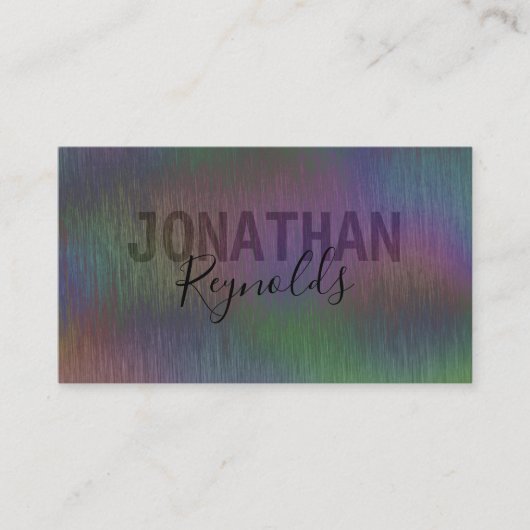 Modern Creative Holographic Metal - Visitekaartje (Voorkant)