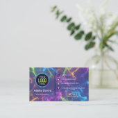  Modern Creative Pro– Neon Opal Gemstone Card Visitekaartje (Staand voorkant)