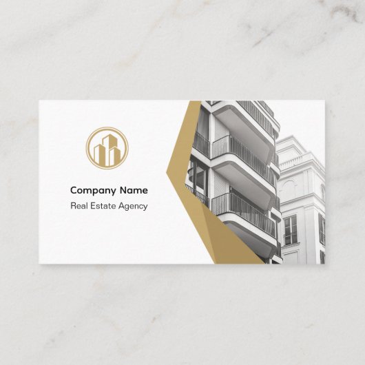 Modern Creative Real Estate Agent Visitekaartje (Achterkant)
